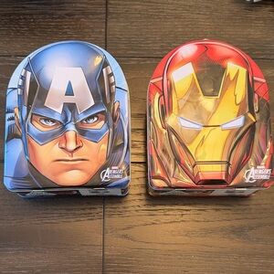 Avengers Lunch Boxes - Captain America and Iron Man fun toy carrier